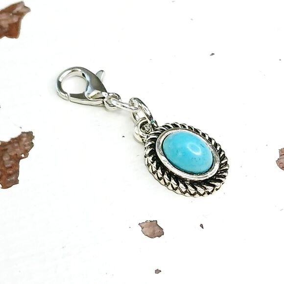 Blue Turquoise Zipper Pull - Picture 1 of 1